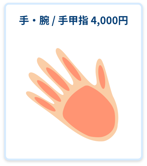 手・腕 / 手甲指 4,000円